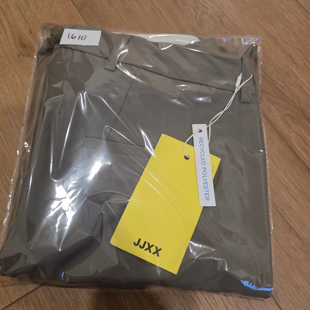 JJXX Mary Pleat Wide Leg Tailored Trousers Brindle Brown Grey 26/30 Scandi NWT - Picture 11 of 11